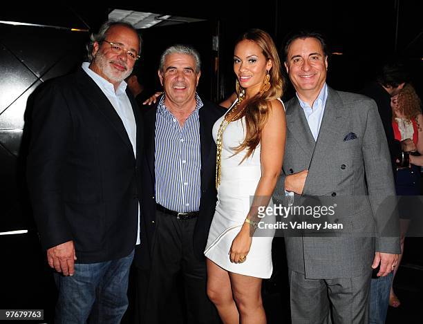 Rene Garcia, Ed Eston, Evelyn Lozada and Andy Garcia attends the "City Island" after party at Conrad Hotel on March 12, 2010 in Miami, Florida.