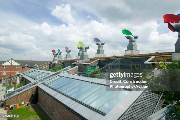 Bedzed, the UK's largest eco village, Beddington, London.