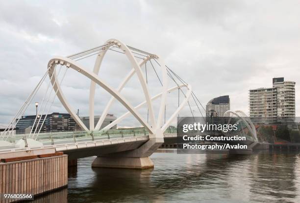 Seafarers Bridge across the Yarra River in Melbourne, Australia.