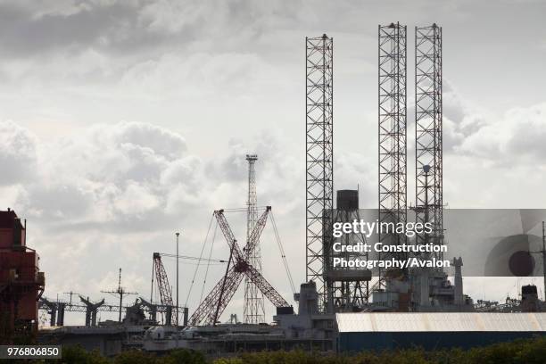 The highly polluted ghost ships being dismantled in a shipyard on the outskirts of Hartlepool, UK.