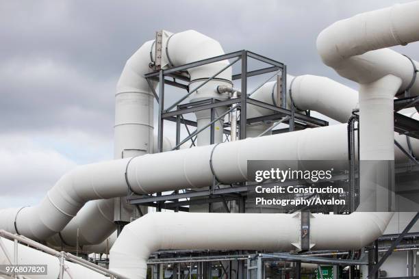 The odour supressant plant at Daveyhulme wastewater treatment plant in Manchester, UK United Utilities Daveyhulme plant process's all of Manchester...