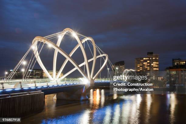 The Seafarers Bridge, a modern footbridge across the Yarra River in Melbourne, Australia.