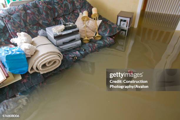 The village of Toll Bar near Doncaster, South Yorkshire was one of many places hit by unprecedented floods in June 2007, after 5 inches of rain fell...