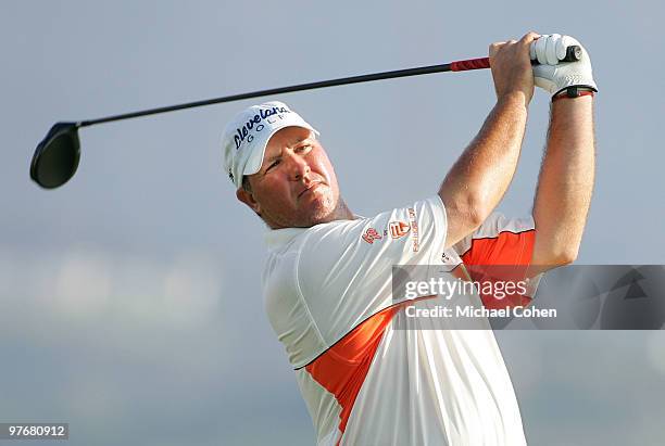 Boo Weekley hits a drive during the second round of the Puerto Rico Open presented by Banco Popular at Trump International Golf Club held on March...