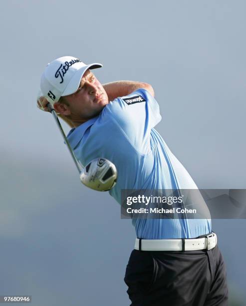 John Merrick hits a drive during the second round of the Puerto Rico Open presented by Banco Popular at Trump International Golf Club held on March...