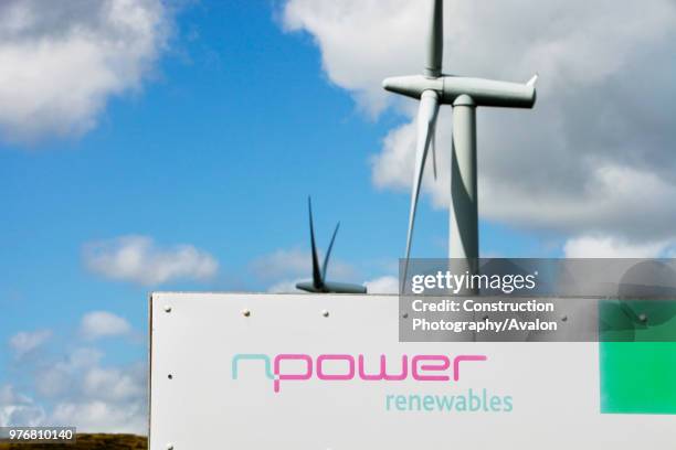 Wind turbines at Lambrigg wind farm, owned by Npower, near Sedburgh, Cumbria, UK.