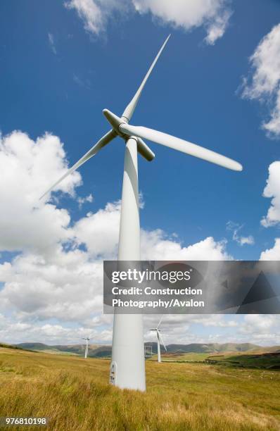 Wind turbines at Lambrigg wind farm, owned by Npower, near Sedburgh, Cumbria, UK.