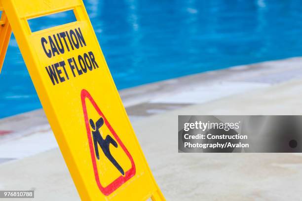 Caution Fall Pool Sign Pool Safety Signs Photos and Premium High Res Pictures - Getty Images