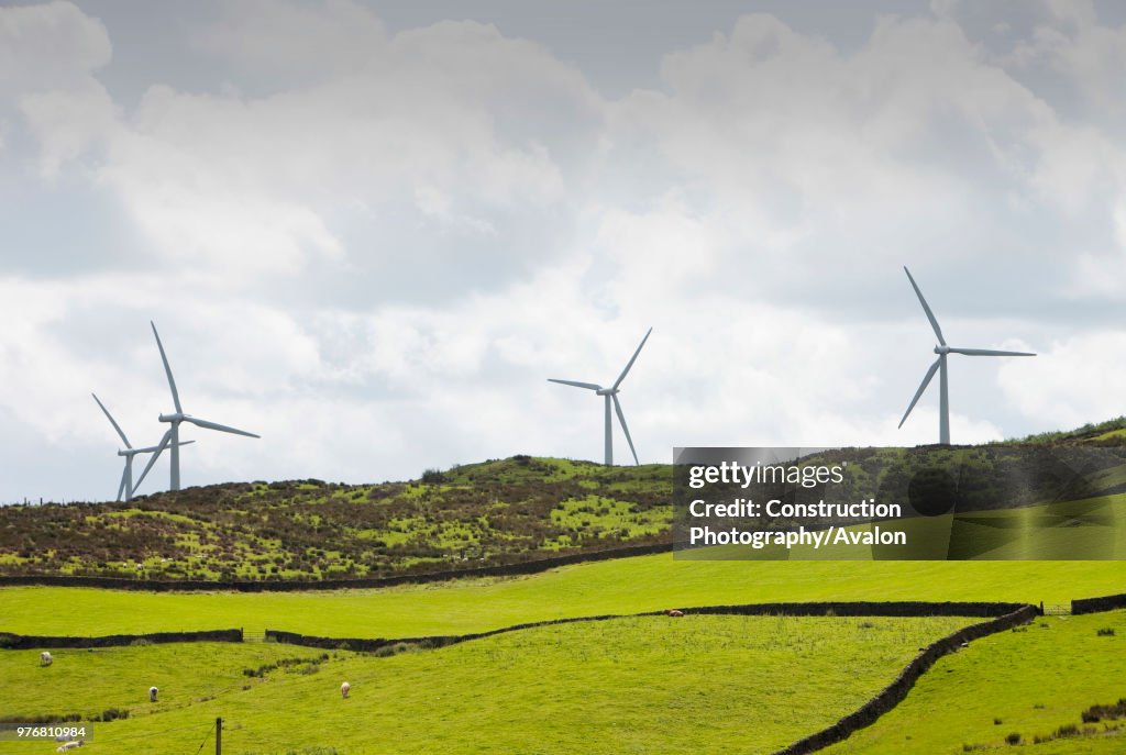 Wind turbines at Lambrigg wind farm, owned by Npower, near Sedburgh, Cumbria, UK.