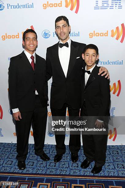 President of GLAAD Jarrett Barrios and guests attend the 21st Annual GLAAD Media Awards at The New York Marriott Marquis on March 13, 2010 in New...