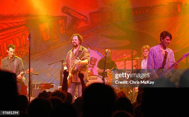 David Barbe of The Quick Hooks performs with Drive By Truckers at Variety Playhouse on March 12, 2010 in Atlanta, Georgia.