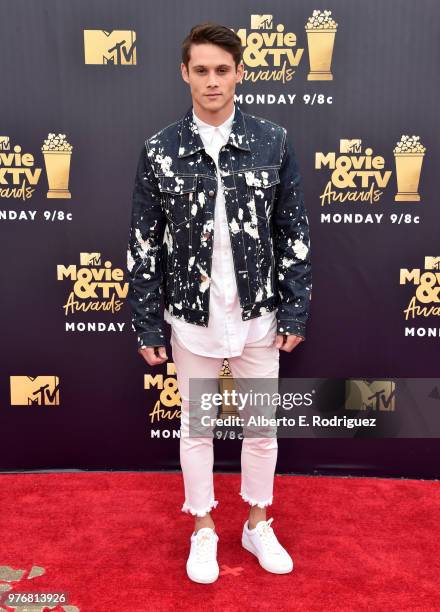 Actor Timothy Granaderos attends the 2018 MTV Movie And TV Awards at Barker Hangar on June 16, 2018 in Santa Monica, California.