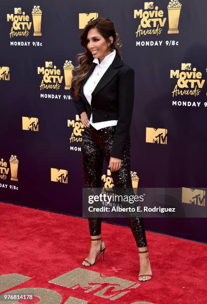 Personality Farrah Abraham attends the 2018 MTV Movie And TV Awards at Barker Hangar on June 16, 2018 in Santa Monica, California.