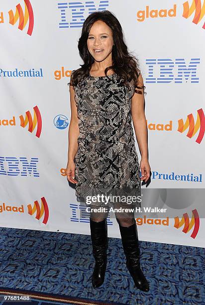 Actress Rosie Perez attends the 21st Annual GLAAD Media Awards at The New York Marriott Marquis on March 13, 2010 in New York City.