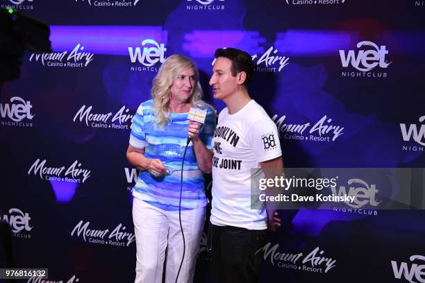 Willie DeMeo and Helen Priros attend the Willie DeMeo "Gotti" Release Party at Mount Airy Casino Resort on June 16, 2018 in Mount Pocono,...