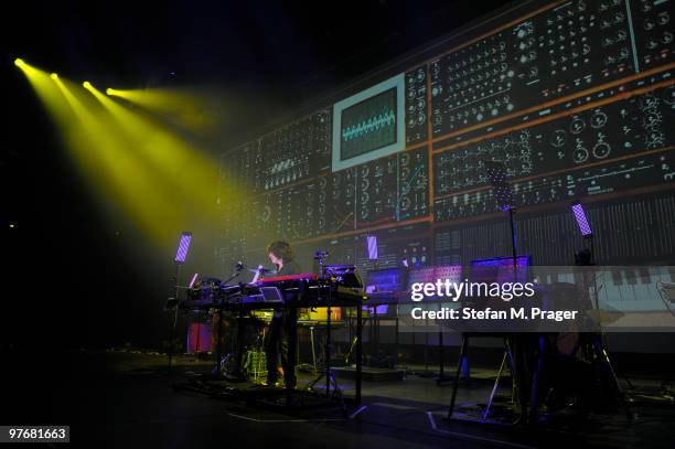 Jean Michel Jarre performs at Olympiahalle on March 13, 2010 in Munich, Germany.