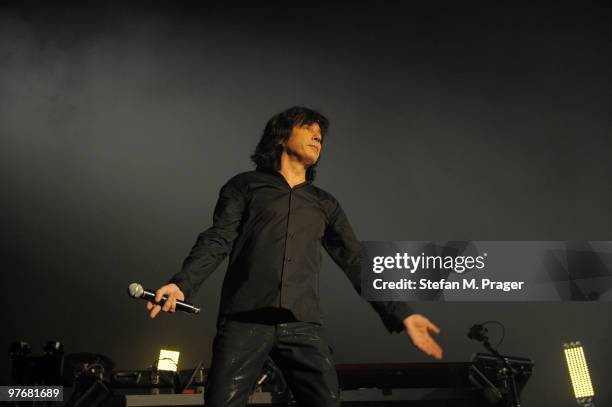 Jean Michel Jarre performs at Olympiahalle on March 13, 2010 in Munich, Germany.