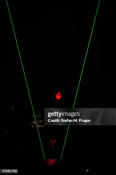 Jean Michel Jarre performs at Olympiahalle on March 13, 2010 in Munich, Germany.