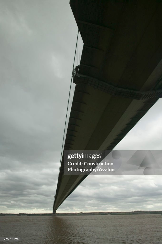 The Humber Bridge near Hull UK