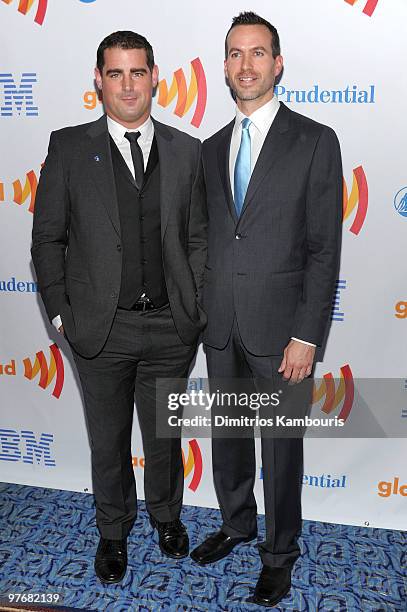 Brian Sims and Cyd Zeigler attend the 21st Annual GLAAD Media Awards at The New York Marriott Marquis on March 13, 2010 in New York, New York.