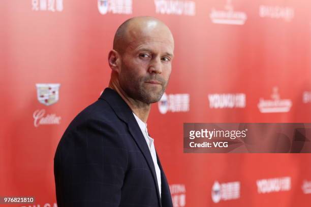 English actor Jason Statham arrives at red carpet during the opening ceremony of the 21st Shanghai International Film Festival at Shanghai Grand...