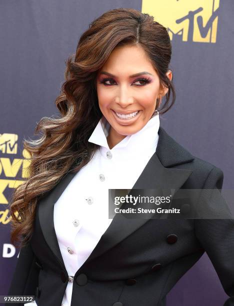 Farrah Abraham arrives at the 2018 MTV Movie And TV Awards at Barker Hangar on June 16, 2018 in Santa Monica, California.