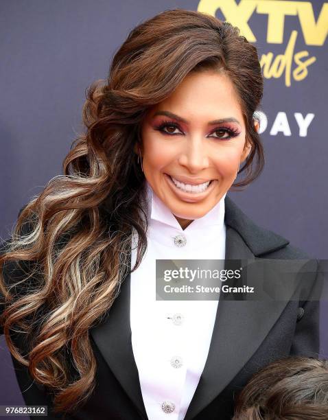 Farrah Abraham arrives at the 2018 MTV Movie And TV Awards at Barker Hangar on June 16, 2018 in Santa Monica, California.