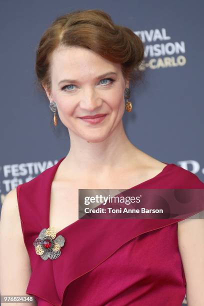 Odile Vuillemin attends the opening ceremony of the 58th Monte Carlo TV Festival on June 15, 2018 in Monte-Carlo, Monaco.