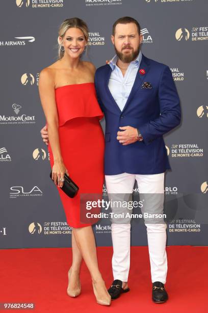 Buckley and Abigail Ochse attend the opening ceremony of the 58th Monte Carlo TV Festival on June 15, 2018 in Monte-Carlo, Monaco.