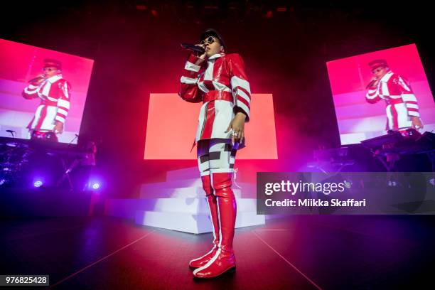 Janelle Monae performs at The Masonic Auditorium on June 16, 2018 in San Francisco, California.