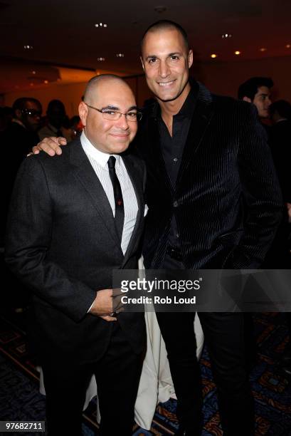 Nolé Marin and Nigel Barker attend the 21st annual GLAAD Media awards cocktail reception at Marriot Marquis on March 13, 2010 in New York City.