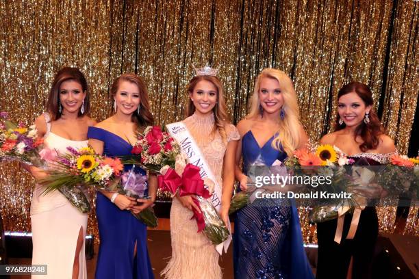 Amanda Rae Ross, 3rd Runner-Up, Kyra Seeley, 1st Runner-Uo, Jaime Gialloreto, Miss New Jersey 2018, Natalie Ragazzo 2nd Runner-Up and Madison Welsh,...