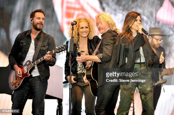 Jim Westbrook, Kimberly Schlapman, Philip Sweet and Karen Fairchild of Little Big Town perform on Day 2 of Country Summer Music Festival at Sonoma...