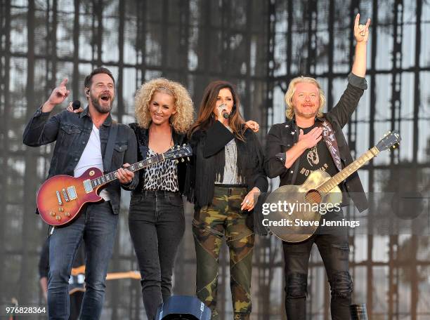 Jim Westbrook, Kimberly Schlapman, Karen Fairchild and Philip Sweet of Little Big Town perform on Day 2 of Country Summer Music Festival at Sonoma...