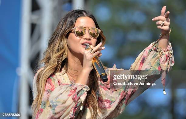 Singer Maren Morris performs on Day 2 of Country Summer Music Festival at Sonoma County Fairgrounds on June 16, 2018 in Santa Rosa, California.