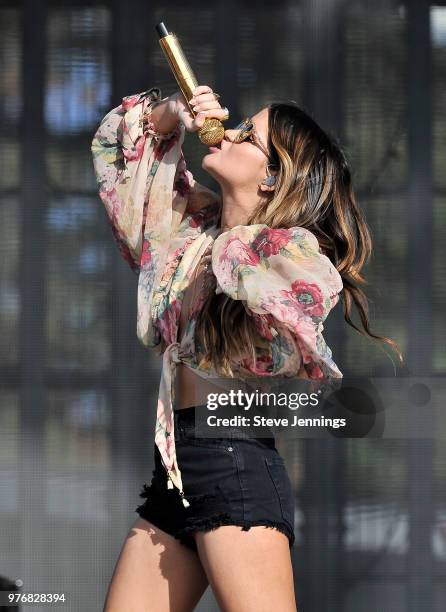 Singer Maren Morris performs on Day 2 of Country Summer Music Festivalat Sonoma County Fairgrounds on June 16, 2018 in Santa Rosa, California.