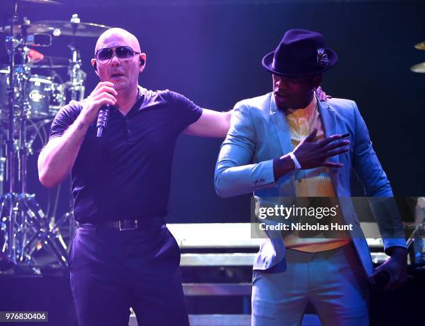 Pitbull and Ne-Yo perform at 103.5 KTU's KTUphoria on June 16, 2018 in Wantagh City.