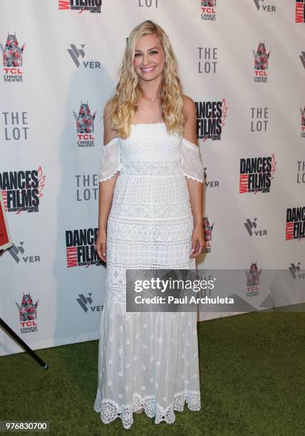 Actress Beth Behrs attends the premiere of "Antiquities" at the Dances With Films Festival at the TCL Chinese 6 Theatres on June 16, 2018 in...