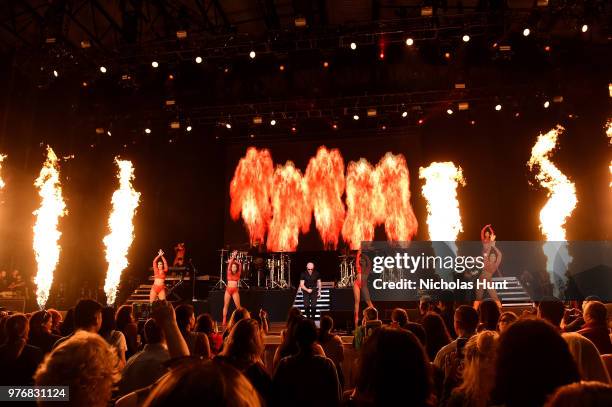 Pitbull performs at 103.5 KTU's KTUphoria on June 16, 2018 in Wantagh City.
