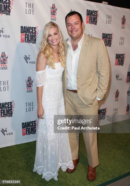 Actors Beth Behrs and Michael Gladis attend the premiere of "Antiquities" at the Dances With Films Festival at the TCL Chinese 6 Theatres on June 16,...