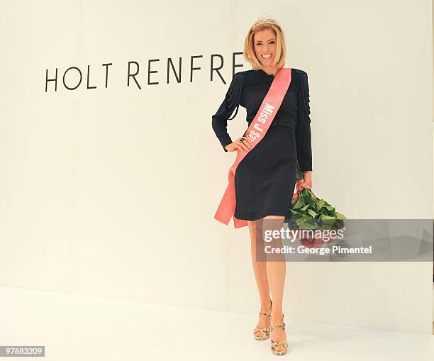 Winner Ciara Hunt attends Miss J. Alexander's celebrity walk-off event and book signing at Holt Renfrew Bloor Street on March 13, 2010 in Toronto,...