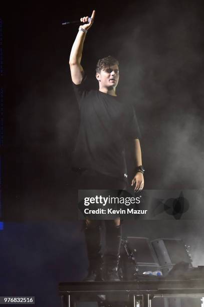 Martin Garrix performs on the Backyard Stage during the 2018 Firefly Music Festival on June 16, 2018 in Dover, Delaware.