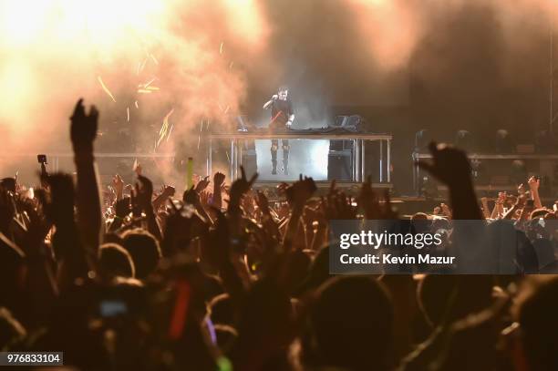 Martin Garrix performs on the Backyard Stage during the 2018 Firefly Music Festival on June 16, 2018 in Dover, Delaware.