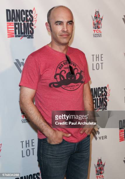 Actor Jason Thompson attends the premiere of "Antiquities" at the Dances With Films Festival at the TCL Chinese 6 Theatres on June 16, 2018 in...