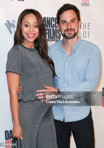 Actors Amber Stevens West and Andrew J. West attend the premiere of "Antiquities" at the Dances With Films Festival at the TCL Chinese 6 Theatres on...