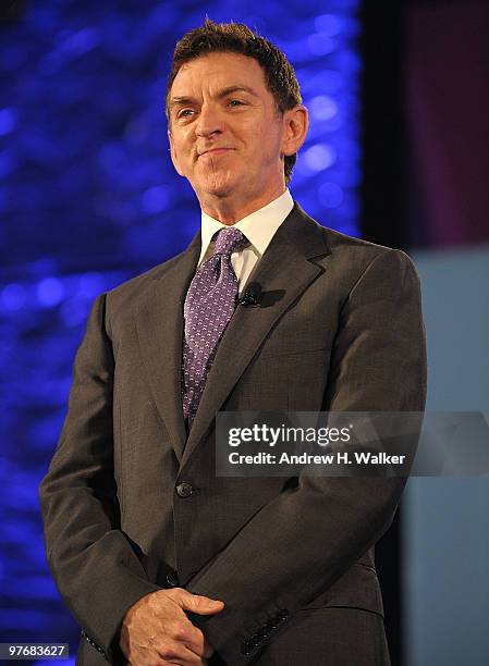 Michael Patrick King speaks onstage at the 21st Annual GLAAD Media Awards at The New York Marriott Marquis on March 13, 2010 in New York City.