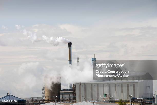 Emissions from a factory on Teeside, north East, UK.