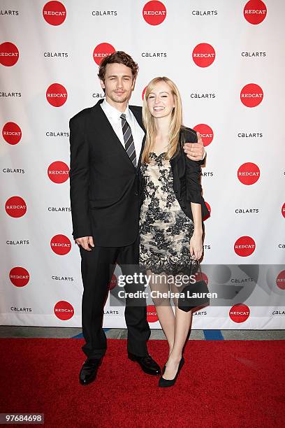 Actor James Franco and girlfriend Ahna O'Reilly arrives at REDCAT's 2010 Gala on March 13, 2010 in Los Angeles, California.