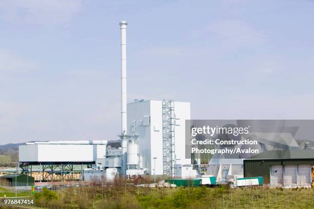 S biofuel power station in Lockerbie Scotland surrounded by willow trees plated as a biofuel crop The power station is fuelled 100% by wood sourced...