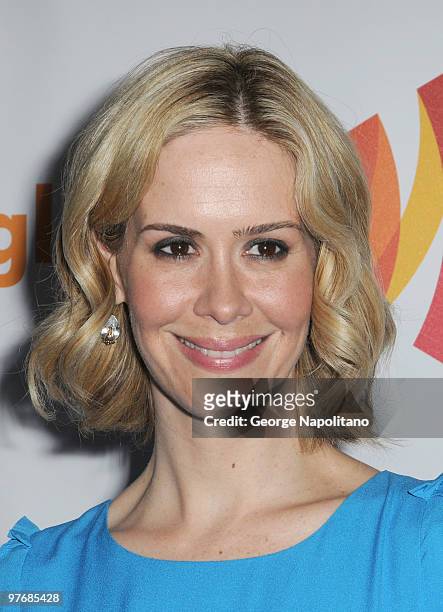 Actress Sarah Paulson attends the 21st Annual GLAAD Media Awards at The New York Marriott Marquis on March 13, 2010 in New York City.